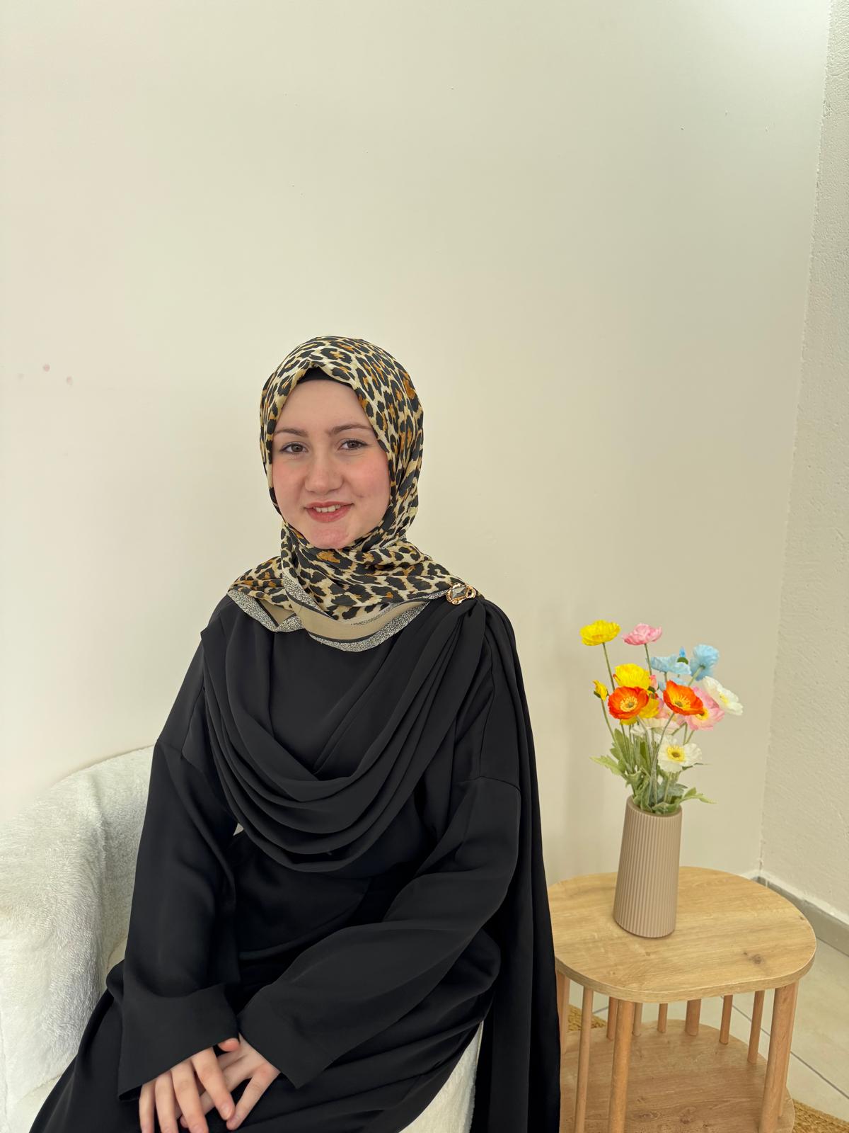 Drape Yakalı Gümüş Düğme Detaylı Siyah Tesettür Takım | Tunik & Bol Paça Pantolon