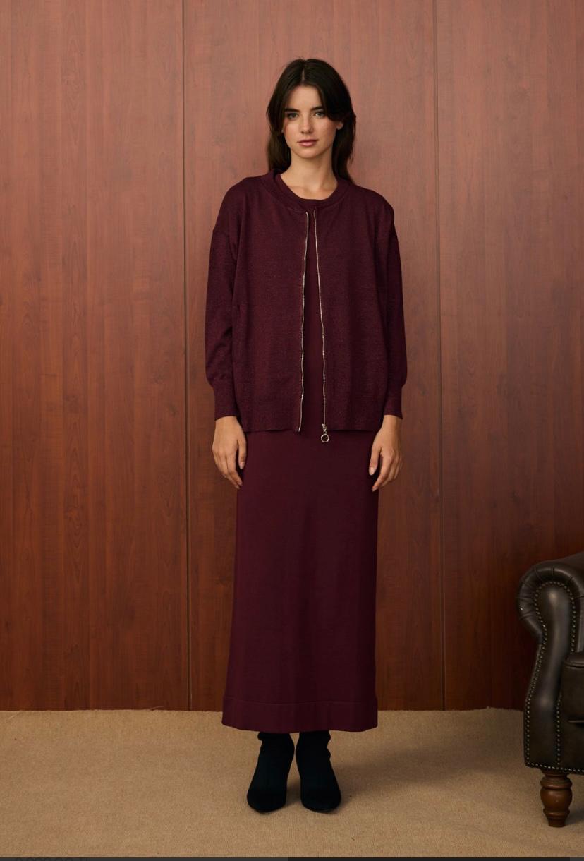 Heidi Takım Bordo Elbise